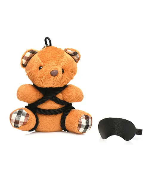 Master Series Male Sex Toys Master Series Rope Teddy Bear Keychain Burnt Orange