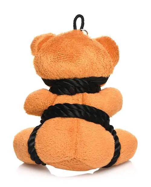 Master Series Male Sex Toys Master Series Rope Teddy Bear Keychain Burnt Orange