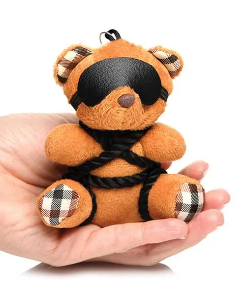 Master Series Male Sex Toys Master Series Rope Teddy Bear Keychain Burnt Orange