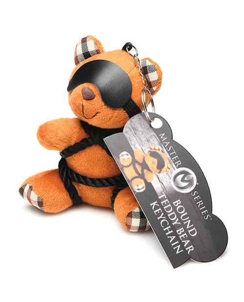Master Series Male Sex Toys Master Series Rope Teddy Bear Keychain Burnt Orange