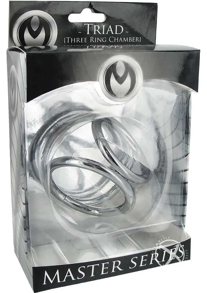Master Series Male Sex Toys Master Series Triad Chamber Cock and Ball Cage Large Silver Master Series Male Sex Toys Master Series Triad Chamber Cock and Ball Cage Large Silver