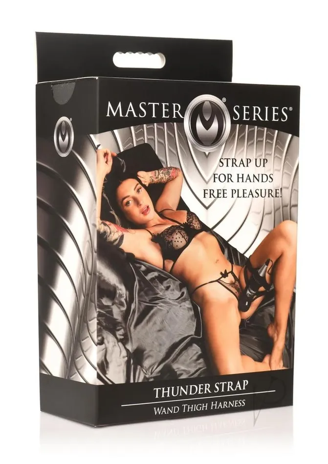 Master Series Thunder Strap Wand Thigh Harness Black Master Series Female Sex Toys Master Series Thunder Strap Wand Thigh Harness Black Master Series Female Sex Toys