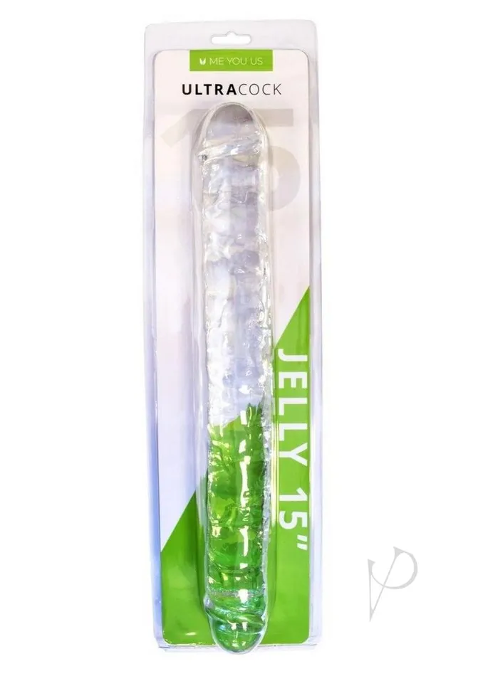 Me You Us Dildos ME YOU US Ultracock Jelly Double Ender 15in Clear