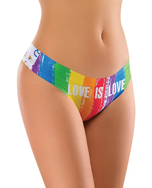 Mememe Male Sex Toys Mememe Pride Love Is Printed Thong XL