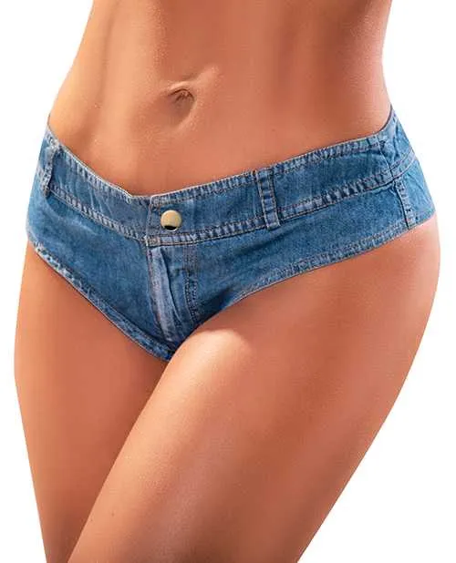 Micro Mini Solid Shorts Light Chambray SM Mapale Female Sex Toys Micro Mini Solid Shorts Light Chambray SM Mapale Female Sex Toys