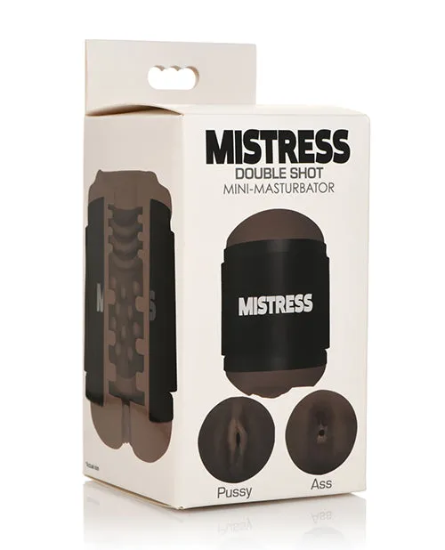 Mistress Male Sex Toys Curve Toys Mistress Double Shot Mini Masturbator Pussy Ass Dark