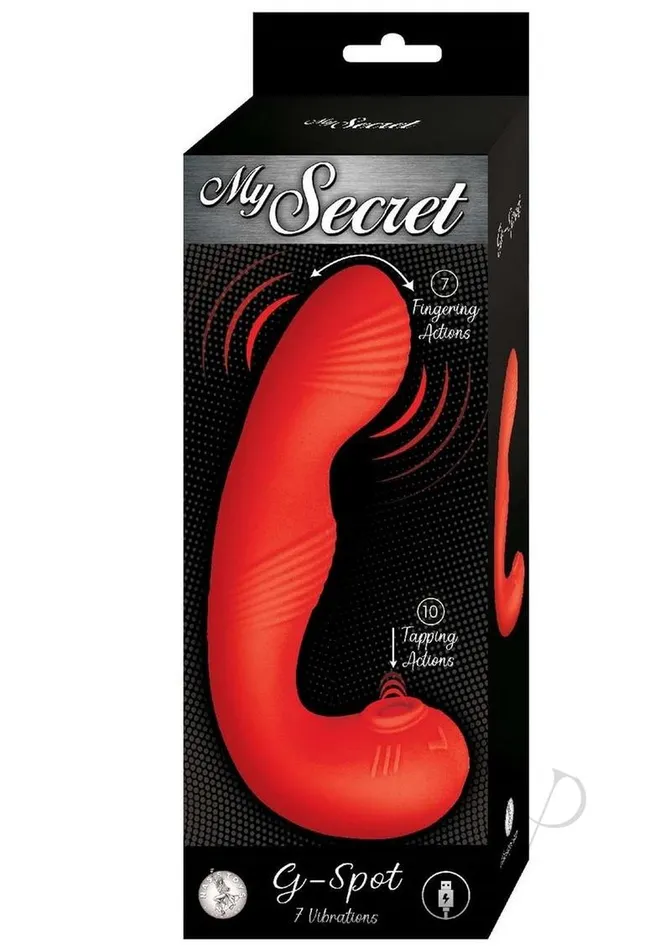 My Secret Female Sex Toys My Secret GSpot Rechargeable Silicone Vibrator with Clitoral Stimulator Red My Secret Female Sex Toys My Secret GSpot Rechargeable Silicone Vibrator with Clitoral Stimulator Red
