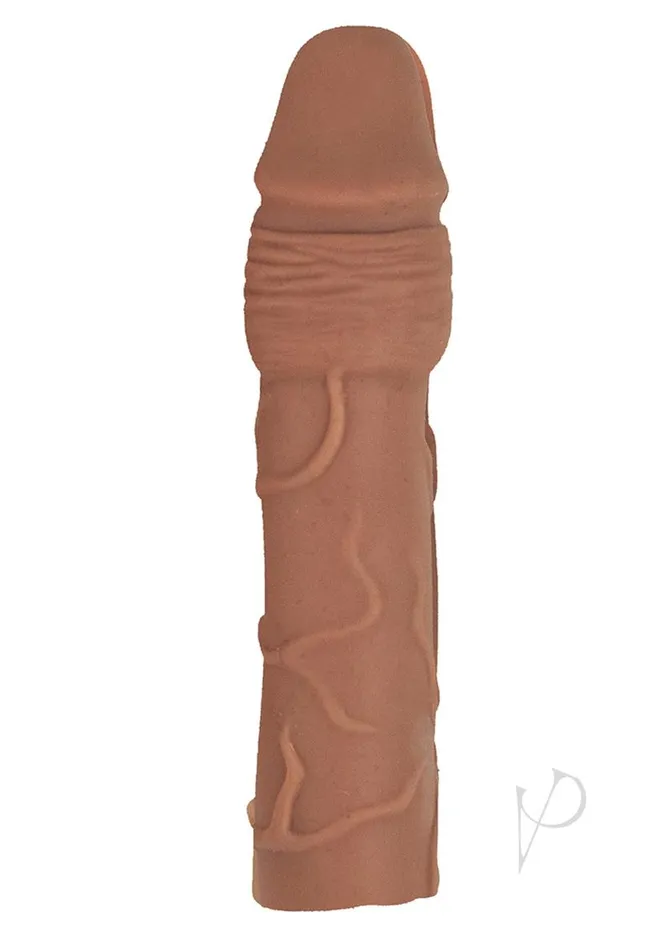 Natural Male Sex Toys Natural Realskin Penis Xtender Vibrating Penis Extender Chocolate