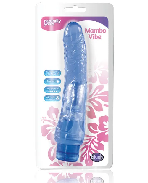 Naturally Yours Vibrators Naturally Yours Mambo Vibrating Dildo 9in Blue Naturally Yours Vibrators Naturally Yours Mambo Vibrating Dildo 9in Blue