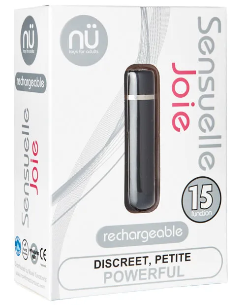 Nu Sensuelle Vibrators Nu Sensuelle Joie Rechargeable Silicone Bullet Black