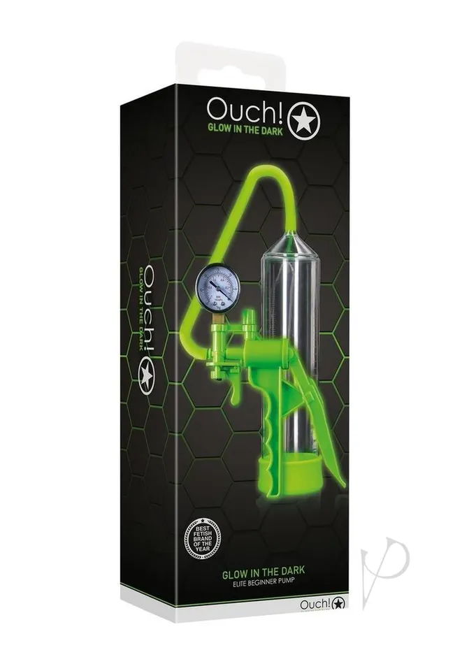 Ouch Elite Beginner Pump Glow in the Dark Green Ouch Female Sex Toys