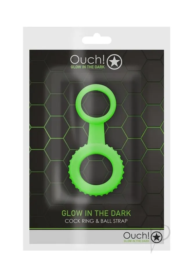 Ouch Male Sex Toys Ouch Cock Ring and Ball Strap Silicone Glow in the Dark Green Ouch Male Sex Toys Ouch Cock Ring and Ball Strap Silicone Glow in the Dark Green