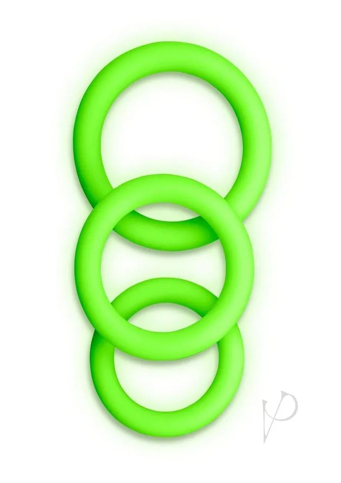 Ouch Male Sex Toys Ouch Cock Ring Silicone Set 3pc Glow in the Dark Green Ouch Male Sex Toys Ouch Cock Ring Silicone Set 3pc Glow in the Dark Green