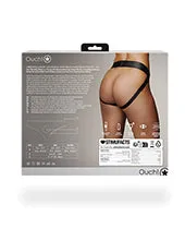 Ouch Vibrating StrapOn Thong with Removable Butt Straps with Rechargeable Bullet ML Black Ouch Female Sex Toys Ouch Vibrating StrapOn Thong with Removable Butt Straps with Rechargeable Bullet ML Black Ouch Female Sex Toys