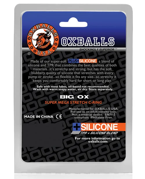 Oxballs Big Ox Super Mega Stretch Silicone Cock Ring Black Oxballs Male Sex Toys