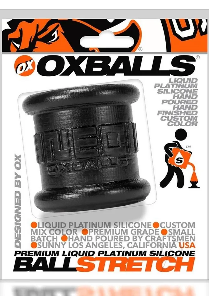 Oxballs Male Sex Toys Neo Tall Silicone Ball Stretcher Large Black