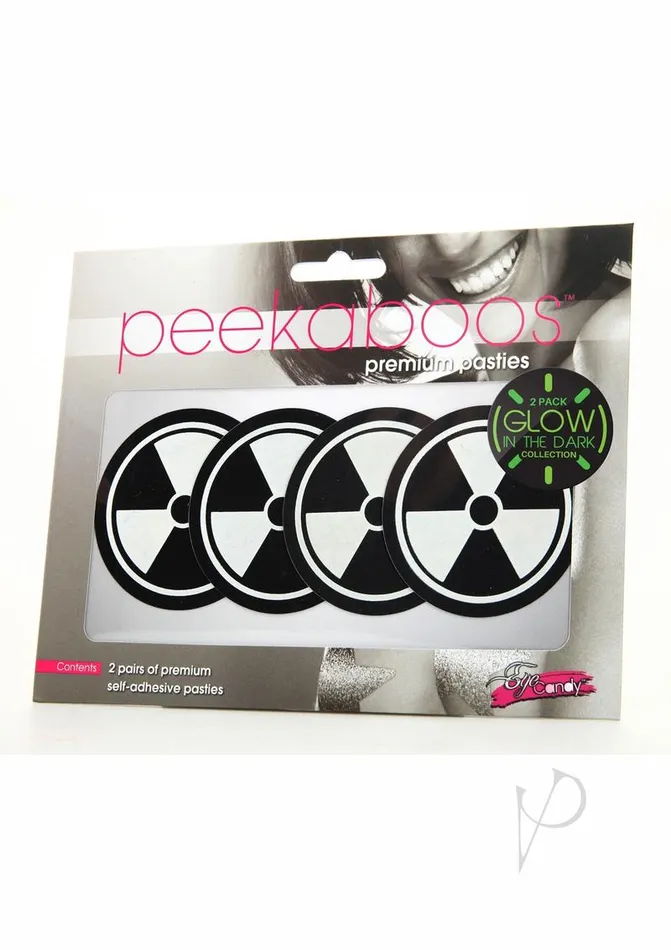 Peekaboo Anal Peekaboo Glow In The Dark Hazmat Pasties BlackGreen