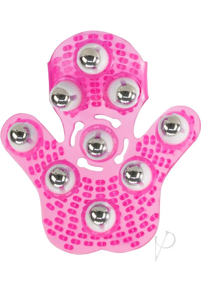 Powerbullet Dildos Simple and True Roller Balls Massager Glove Pink