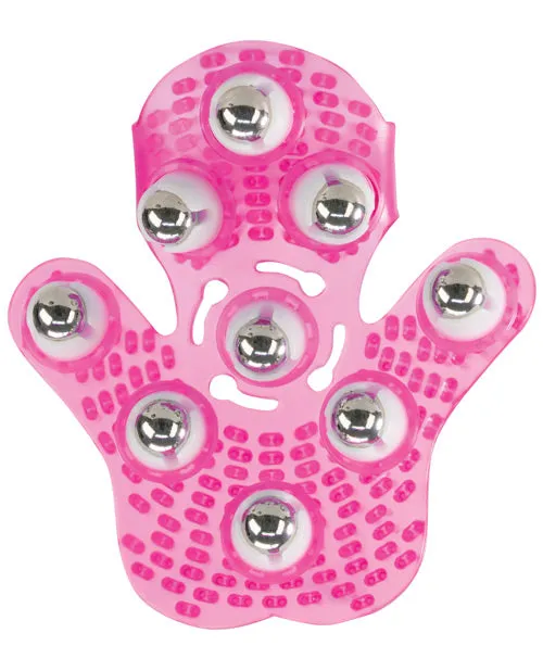 Powerbullet Dildos Simple and True Roller Balls Massager Glove Pink