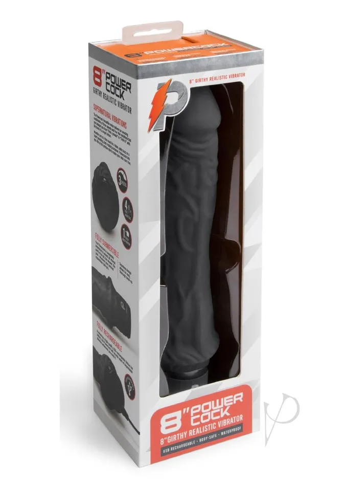Powercocks Female Sex Toys Powercocks Silicone Rechargeable Girthy Realistic Vibrator 8in Black Powercocks Female Sex Toys Powercocks Silicone Rechargeable Girthy Realistic Vibrator 8in Black