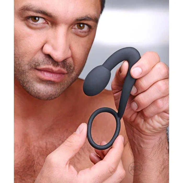 Prostatic Play Male Sex Toys The Explorer Silicone Cock Ring and Prostate Plug Prostatic Play Male Sex Toys The Explorer Silicone Cock Ring and Prostate Plug