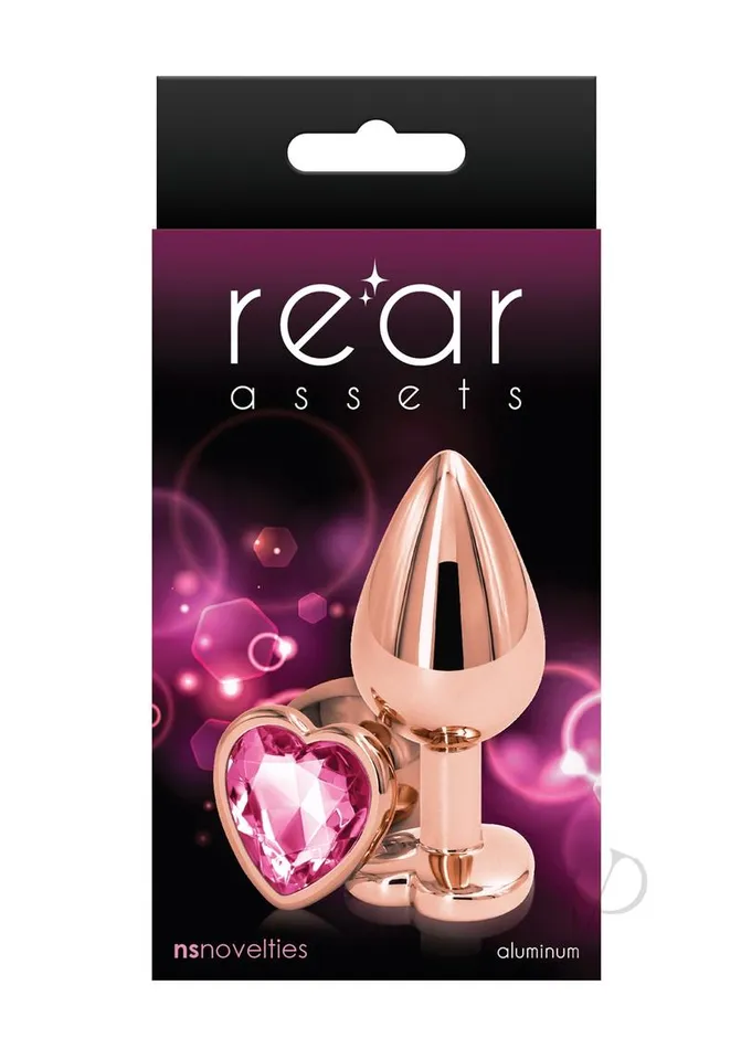 Rear Assets Rose Gold Heart Anal Plug Medium Pink Rear Assets Anal