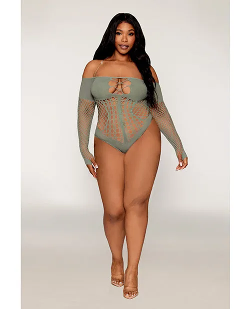 Red Diamond Male Sex Toys Long Sleeve Opaque and Fishnet Seamless Teddy wRemovable Halter Chain Sage Green QN Red Diamond Male Sex Toys Long Sleeve Opaque and Fishnet Seamless Teddy wRemovable Halter Chain Sage Green QN