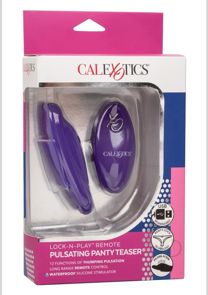 Remote Controlled Vibes Female Sex Toys LockNPlay Silicone Rechargeable Panty Vibe with Remote Control Purple Remote Controlled Vibes Female Sex Toys LockNPlay Silicone Rechargeable Panty Vibe with Remote Control Purple
