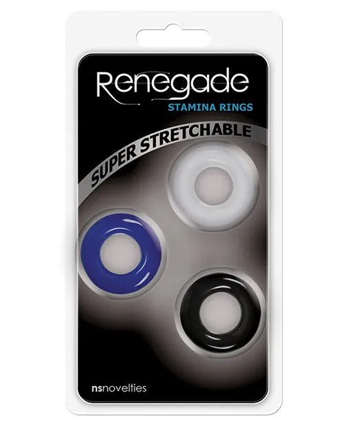Renegade Male Sex Toys Renegade Stamina Rings Cock Rings Set of 3 Assorted Colors Renegade Male Sex Toys Renegade Stamina Rings Cock Rings Set of 3 Assorted Colors