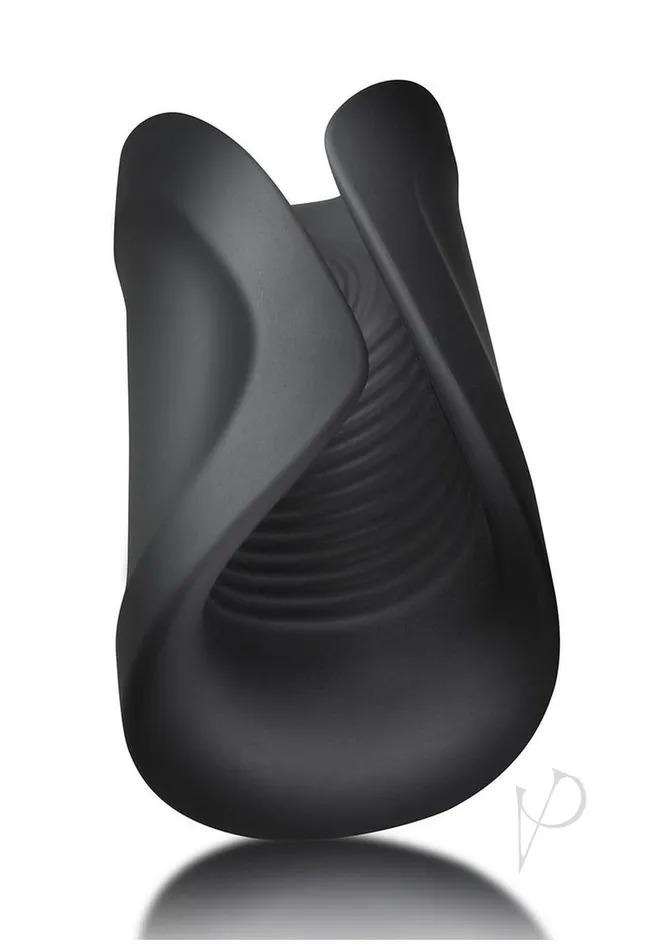 Rocks Off Male Sex Toys Rush Silicone Vibrating Textured Masturbator Black