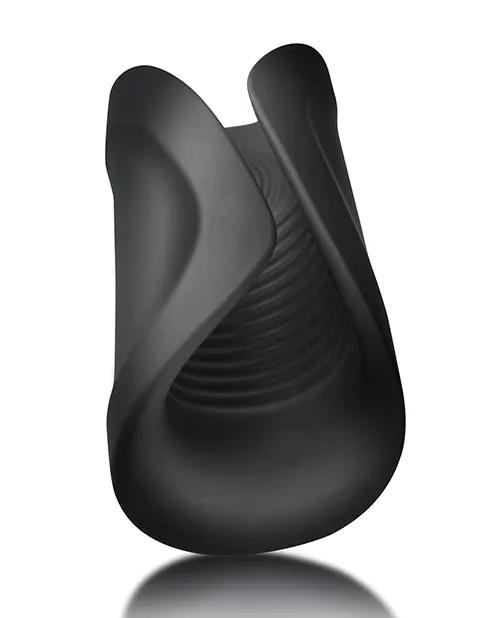 Rocks Off Male Sex Toys Rush Silicone Vibrating Textured Masturbator Black