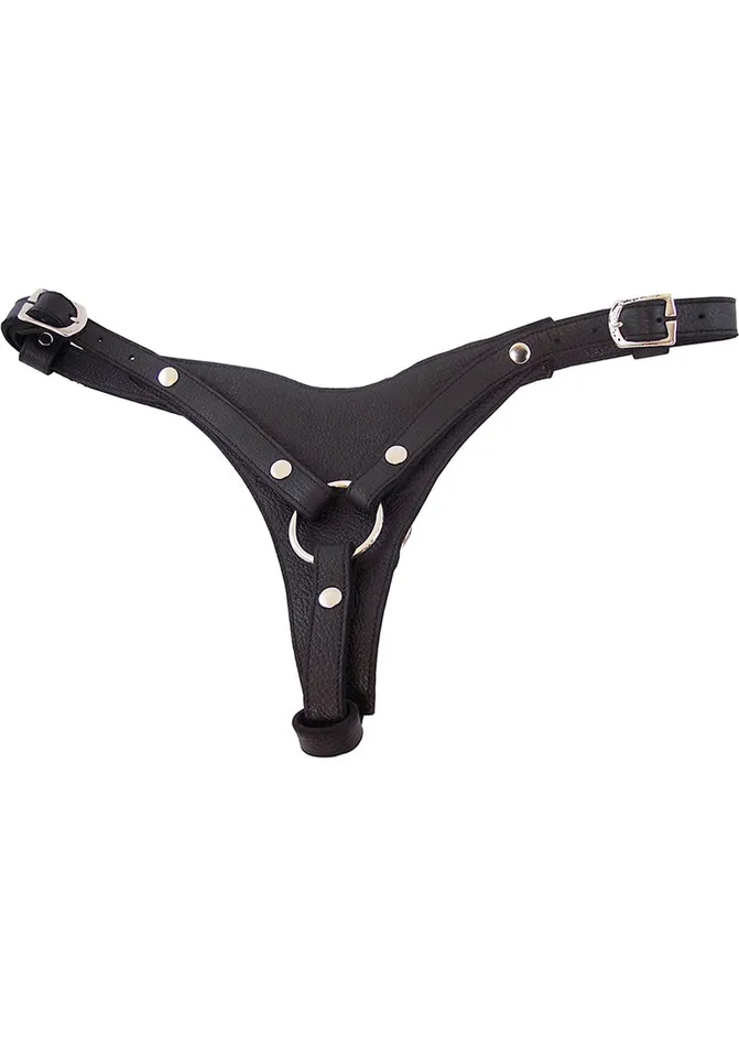 Rouge Dildos Rouge Female Dildo Leather Harness Black