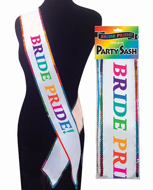 Sashes And Wearables Anal Bride Pride Party Sash WhiteRainbow Sashes And Wearables Anal Bride Pride Party Sash WhiteRainbow
