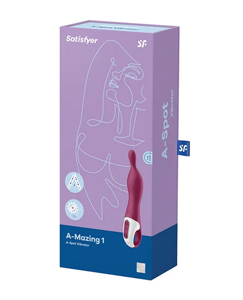 Satisfyer AMazing 1 Silicone Vibrator Berry Satisfyer Vibrators