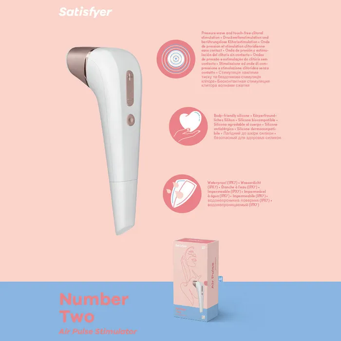 Satisfyer Vibrators Satisfyer Number 2 White Clitoral Stimulator