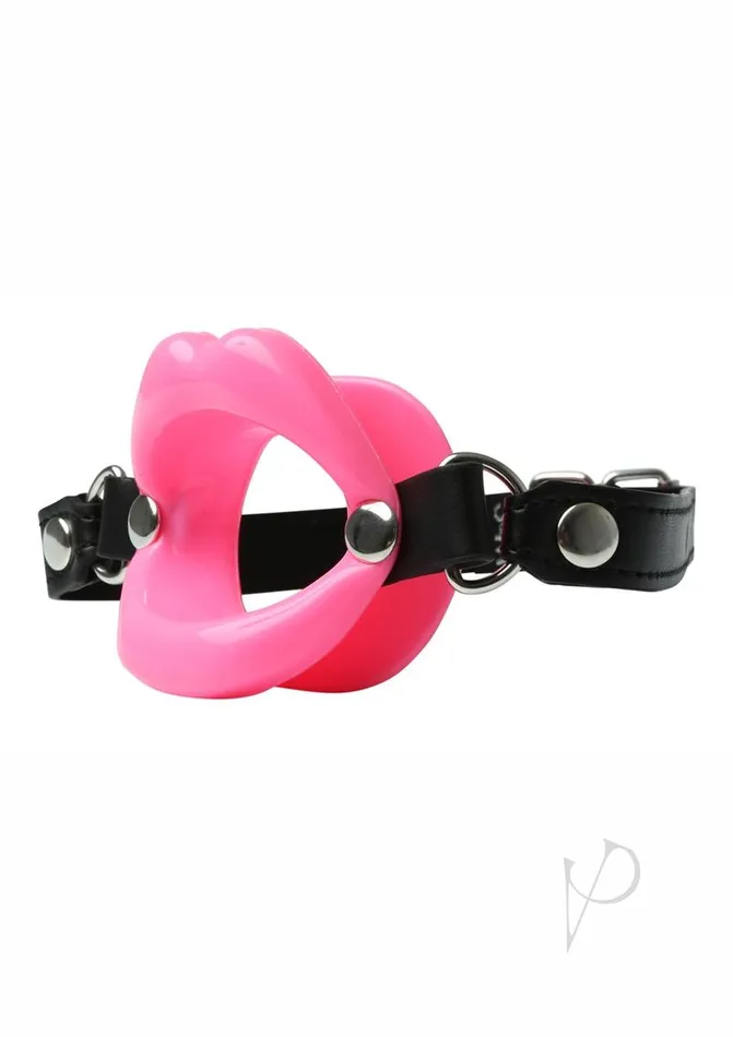 Sex and Mischief Silicone Lips Open Mouth Gag Pink Sex And Mischief Vibrators