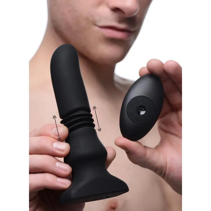 Silicone Vibrating and Thrusting Plug with Remote Control Thunderplugs Male Sex Toys