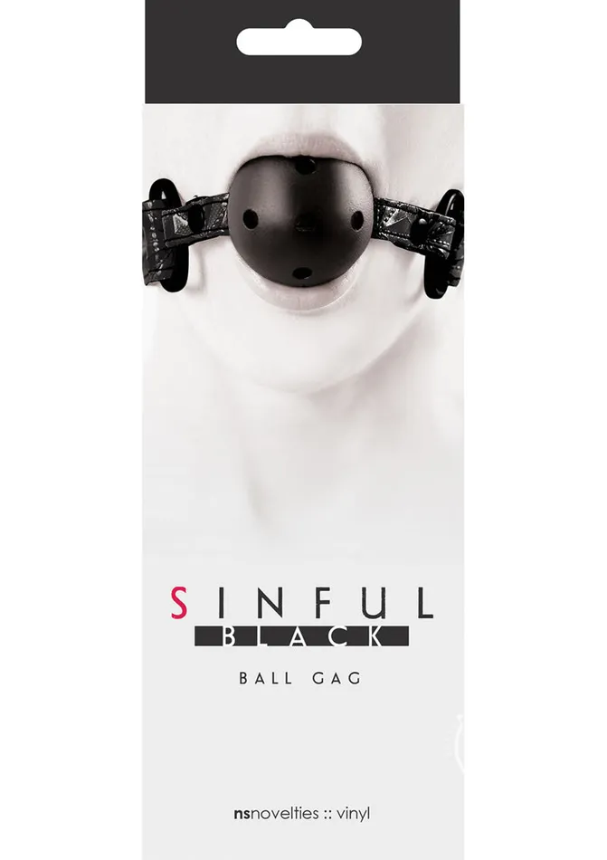 Sinful By Ns Novelties Anal Sinful Ball Gag Black