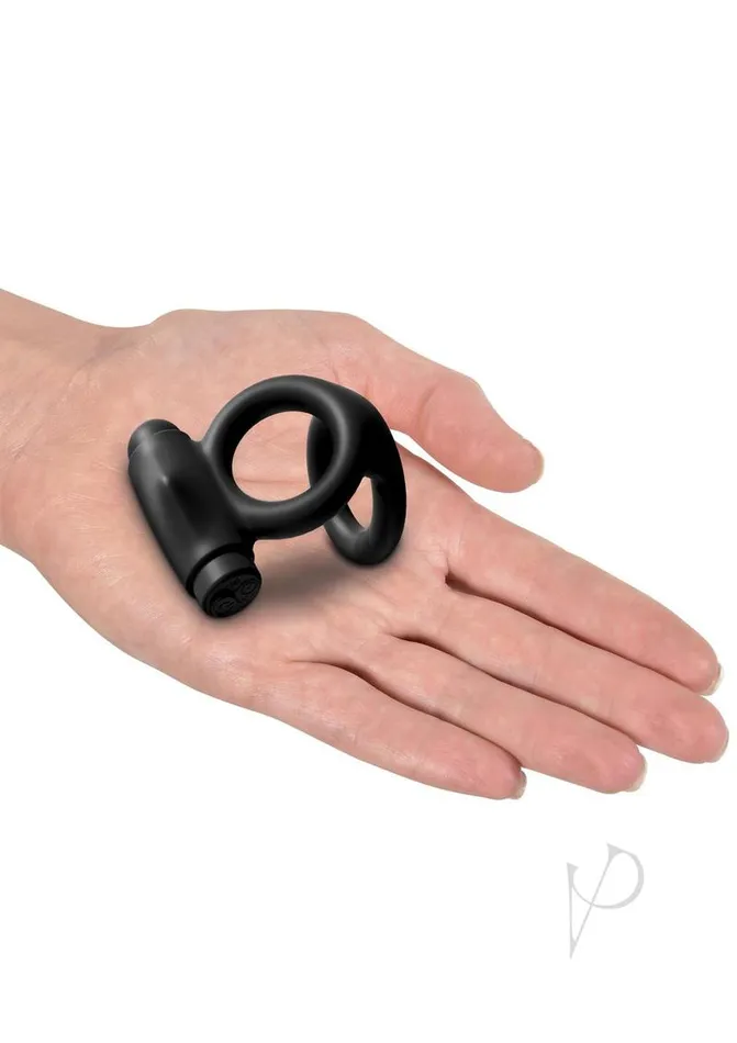 Sir Richards Male Sex Toys Sir Richards Control Rechargeable Vibrating Silicone Cock and Ball Cock Ring Black