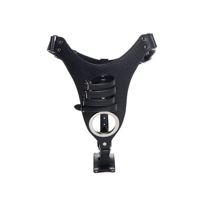 Strict Male Sex Toys Male Chastity Harness with Silicone Anal Plug