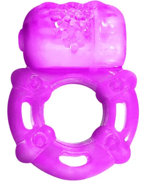 Super Stud Orgasmic Vibrating Silicone Cock Ring Waterproof Magenta Hott Products Male Sex Toys
