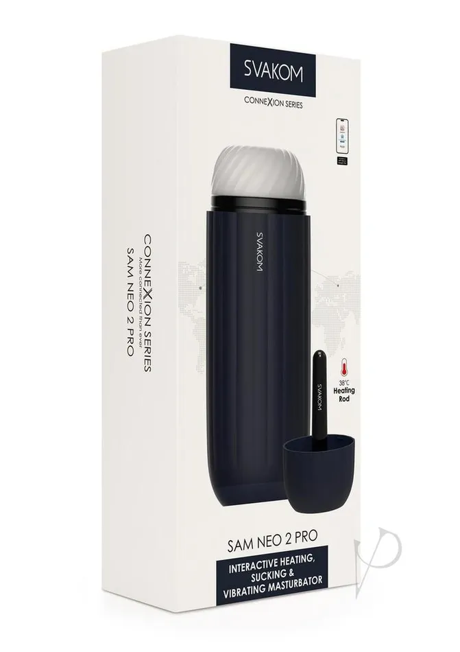 Svakom Sam Neo 2 Pro Silicone App Control Rechargeable Heating Masturbator Navy Blue Svakom Male Sex Toys Svakom Sam Neo 2 Pro Silicone App Control Rechargeable Heating Masturbator Navy Blue Svakom Male Sex Toys