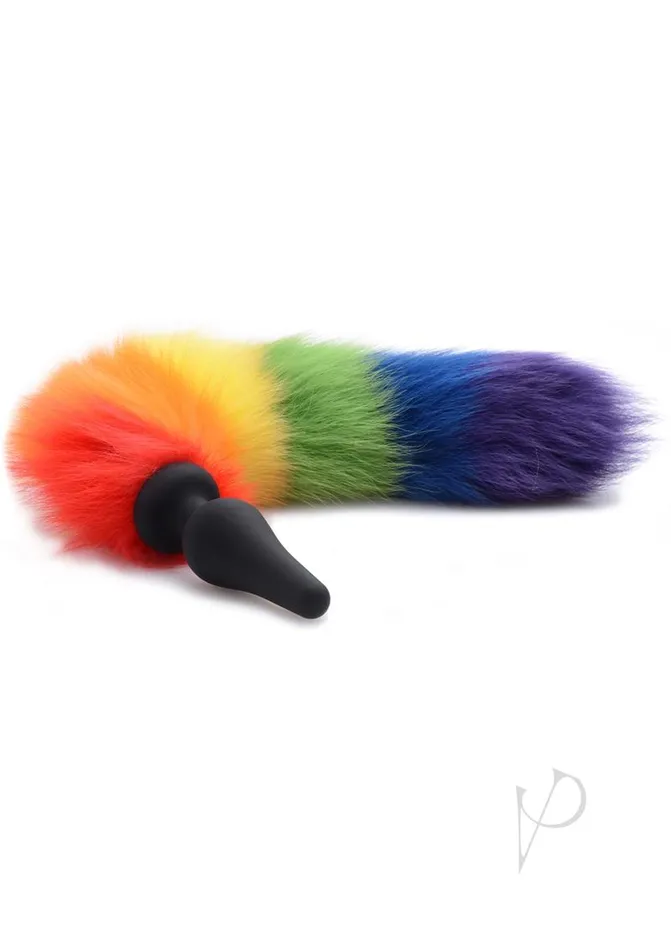 Tailz Anal Tailz Rainbow Tail Silicone Butt Plug Rainbow