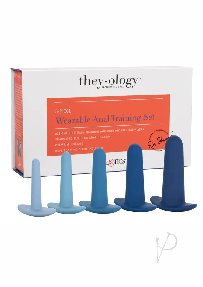 They Ology Wearable Anal Trainer 5 Piece Set Blue They Ology Anal