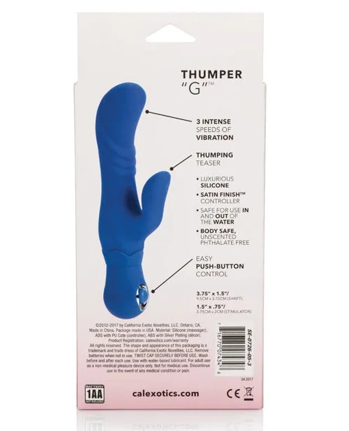 Thumper G Silicone Rabbit Vibrator Blue Personality Vibes Vibrators