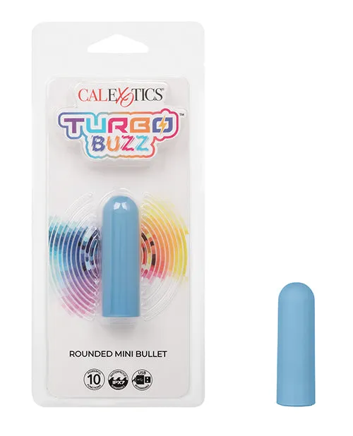 Turbo Buzz Rechargeable Rounded Mini Bullet Blue Turbo Buzz Vibrators
