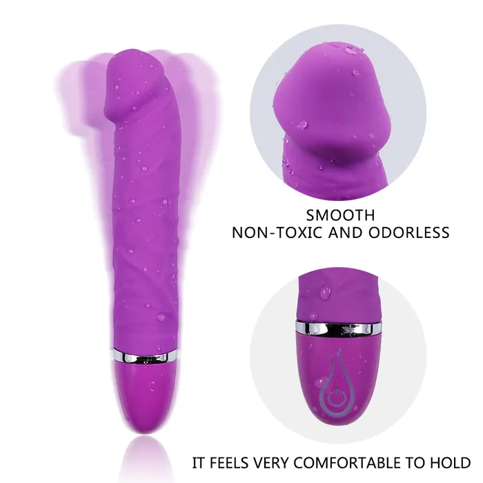 USB Charging Vibrating Dildo 8 Inch Wild Night Fantasies Anal