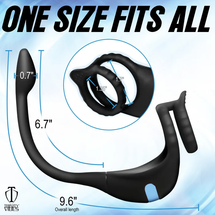Vibrating Silicone Cock Ring and Anal Stimulator Thunderplugs Male Sex Toys