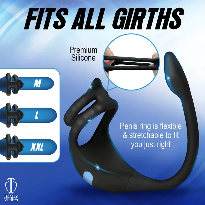 Vibrating Silicone Cock Ring and Anal Stimulator Thunderplugs Male Sex Toys