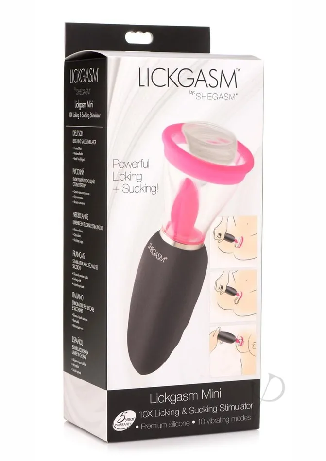 Vibrators Lickgasm Inmi Lickgasm Mini 10X Licking and Sucking Rechargeable Silicone Clitoral Stimulator BlackPink Vibrators Lickgasm Inmi Lickgasm Mini 10X Licking and Sucking Rechargeable Silicone Clitoral Stimulator BlackPink